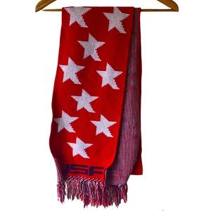 Knitmakers U.S.A. United States Red/White/Blue Fringe Scarf